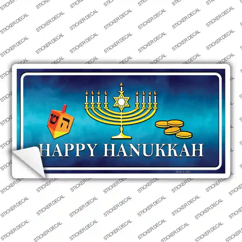 LP-9687s-XL Happy Hanukkah Novelty Sticker Decal - Extra Large