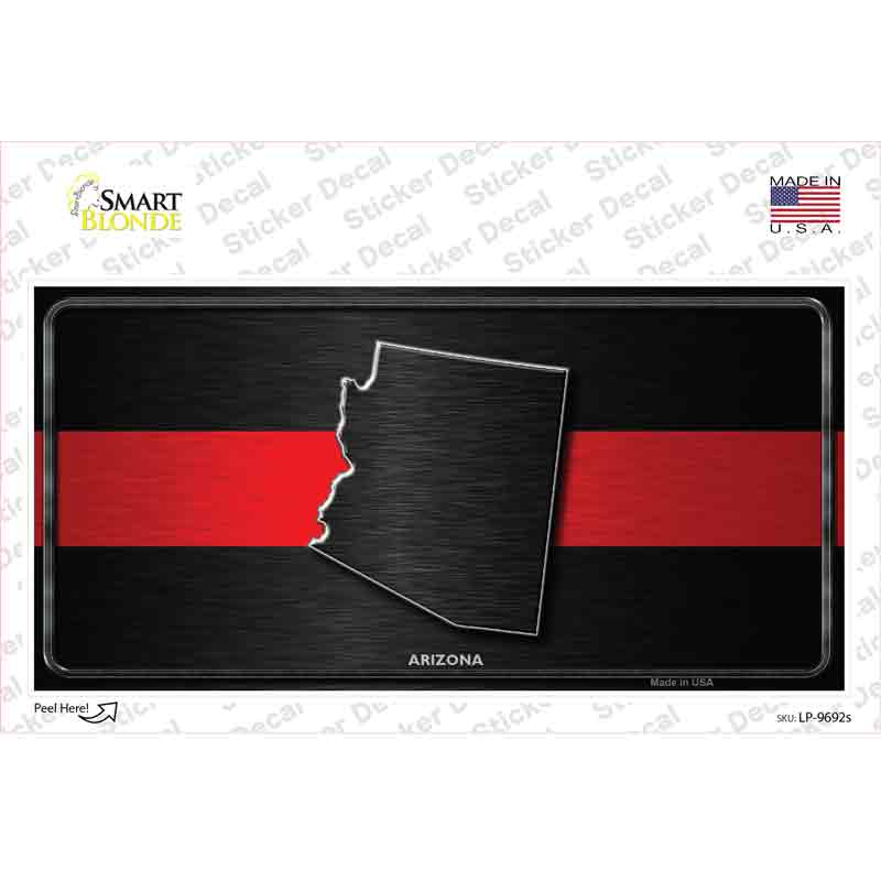 LP-9692s-M Arizona Thin Red Line Novelty Sticker Decal - Medium