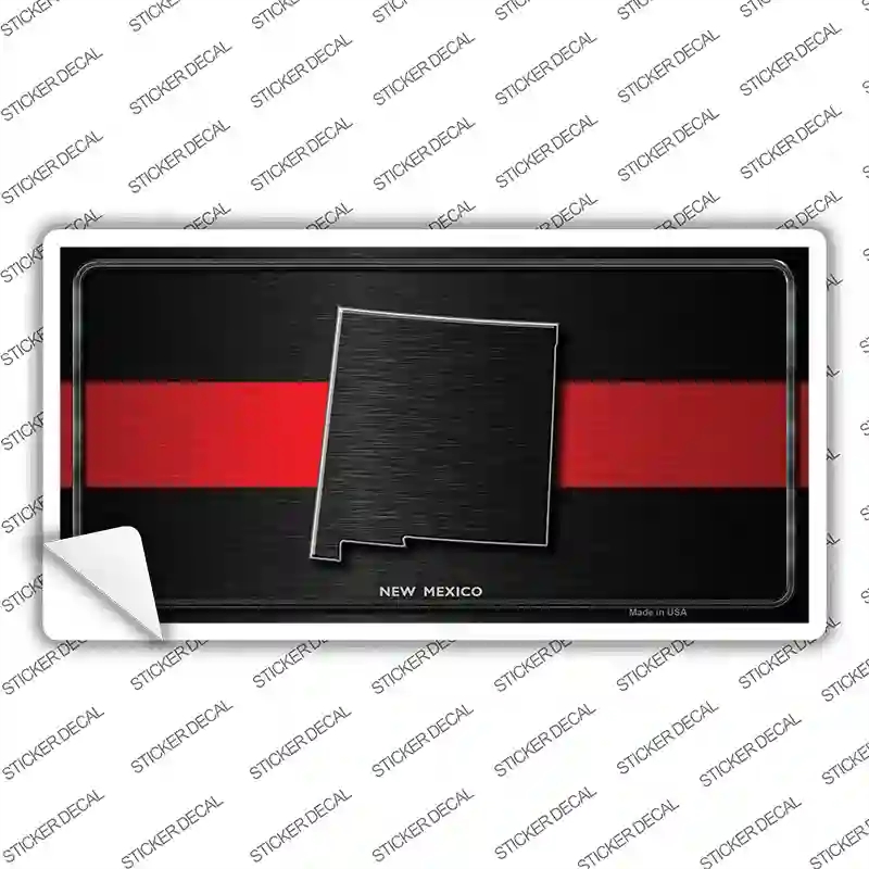 LP-9720s-S   Mexico Thin Red Line Novelty Sticker Decal - Small