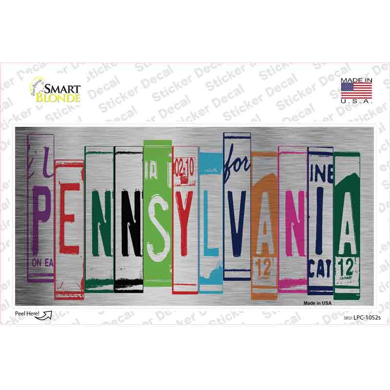 LPC-1052s-M Pennsylvania Art Novelty Sticker Decal - Medium