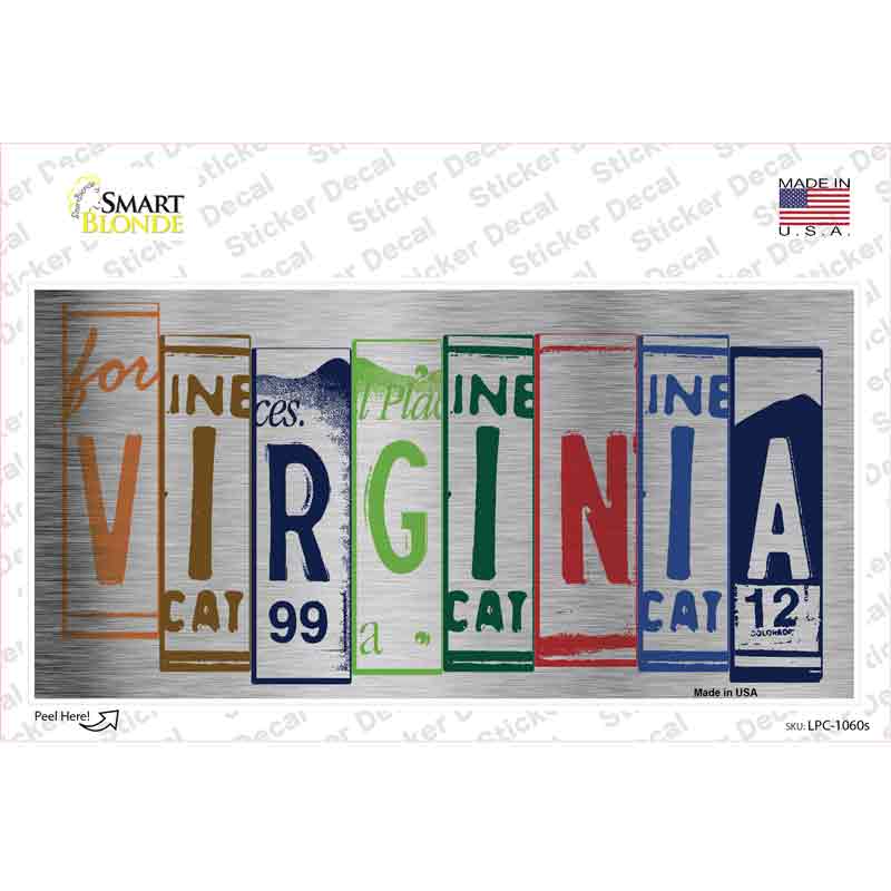 LPC-1060s-M Virginia Art Novelty Sticker Decal - Medium