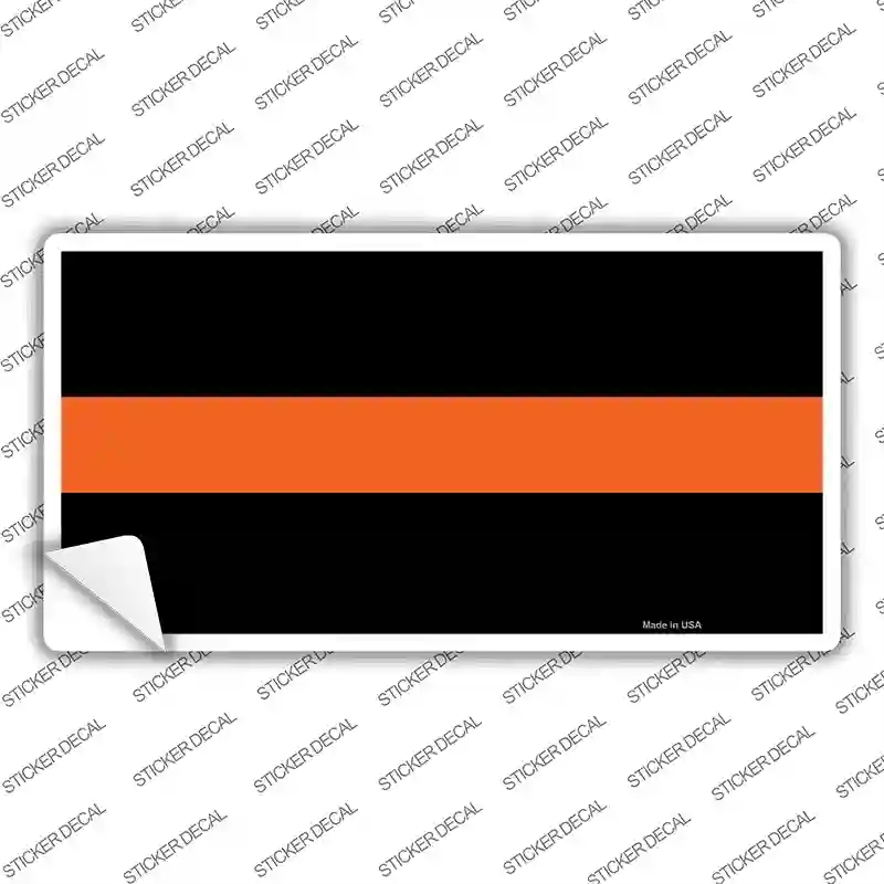 LP-9413s-XL Thin Orange Line Novelty Sticker Decal - Extra Large