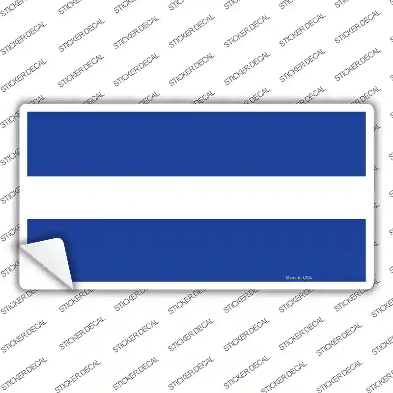 LP-9414s-XL Thin White Line on Blue Novelty Sticker Decal - Extra Large