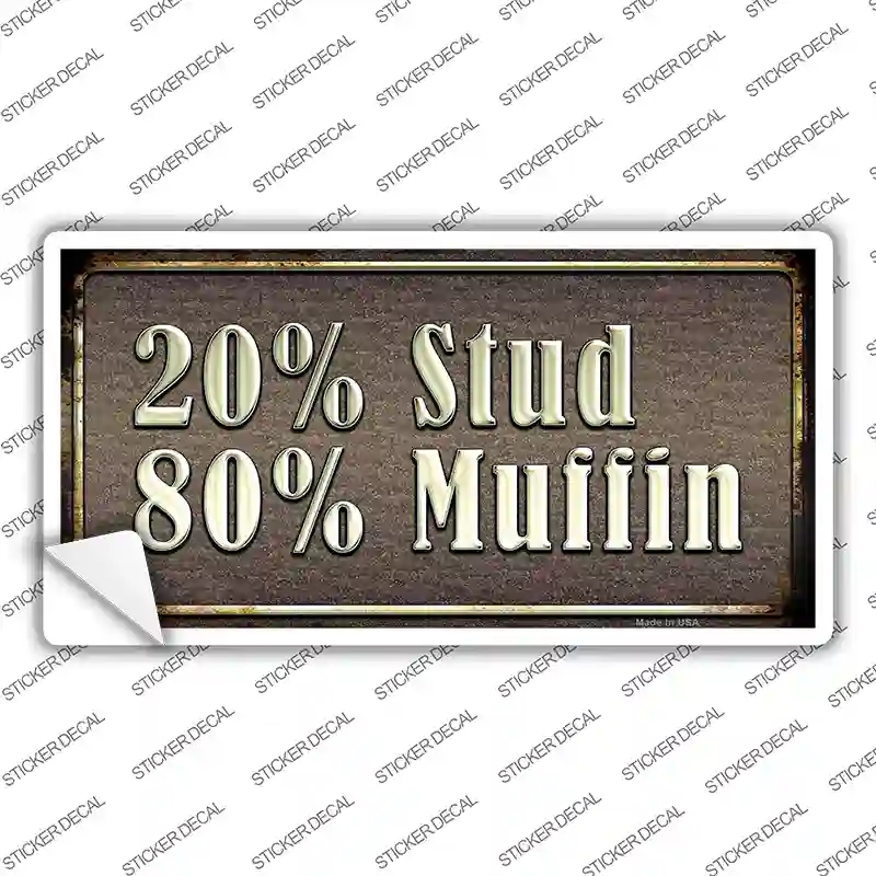 LP-9435s-S 20 Percent Stud Novelty Sticker Decal - Small