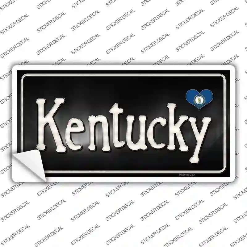 LP-9455s-S Kentucky Flag Script Novelty Sticker Decal - Small