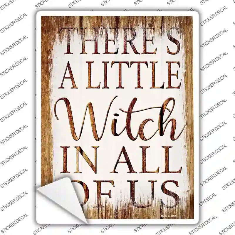 P-3194s-S Witch in Us All Novelty Rectangle Sticker Decal - Small