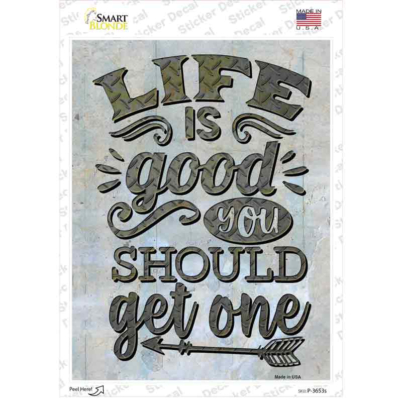 P-3653s-M You Should Get One Novelty Rectangle Sticker Decal - Medium