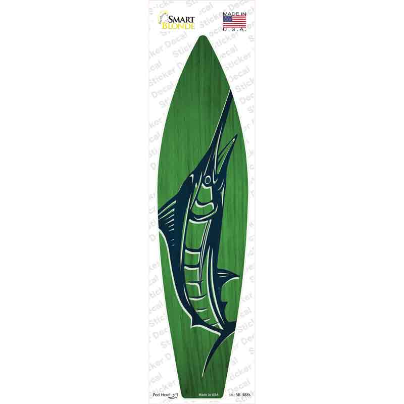 SB-388s-M Marlin Novelty Surfboard Sticker Decal - Medium