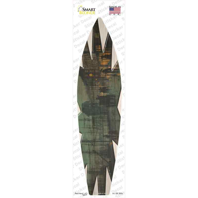 SB-393s-M Harbor At Dawn Novelty Surfboard Sticker Decal - Medium