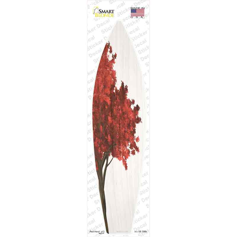 SB-398s-M Red Leaves & Tree Novelty Surfboard Sticker Decal - Medium