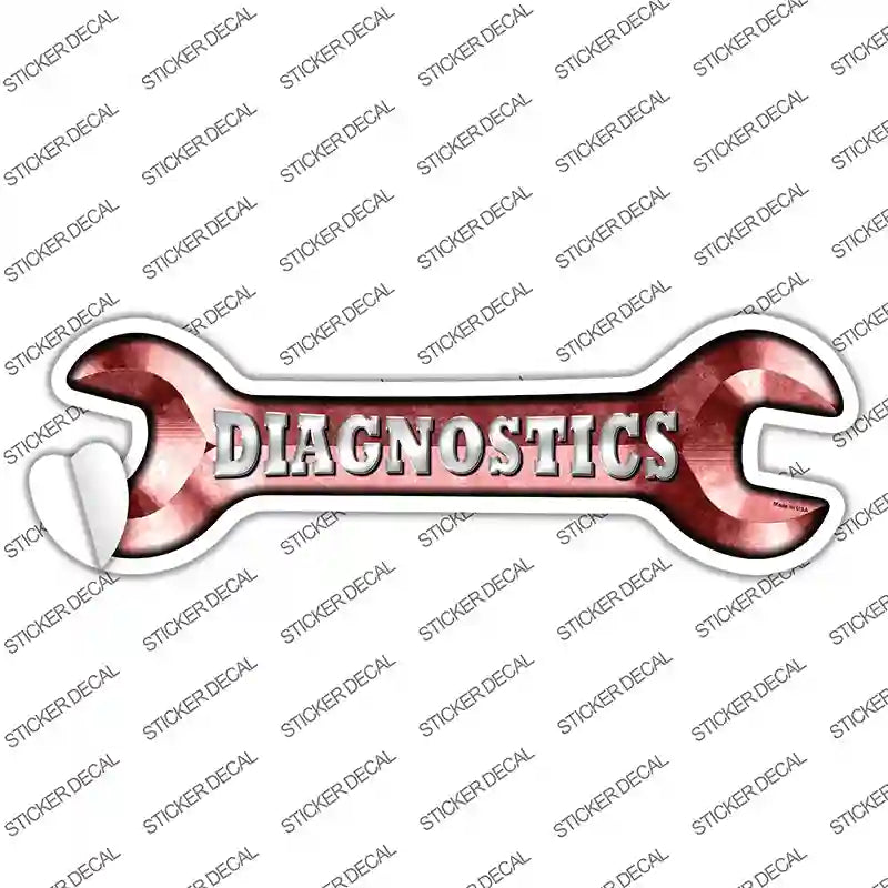 W-020s-XL Diagnostics Novelty Wrench Sticker Decal - Extra Large