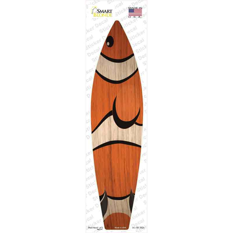 SB-392s-M Clownfish Novelty Surfboard Sticker Decal - Medium