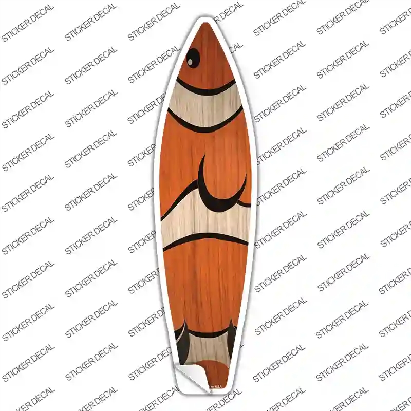 SB-392s-S Clownfish Novelty Surfboard Sticker Decal - Small