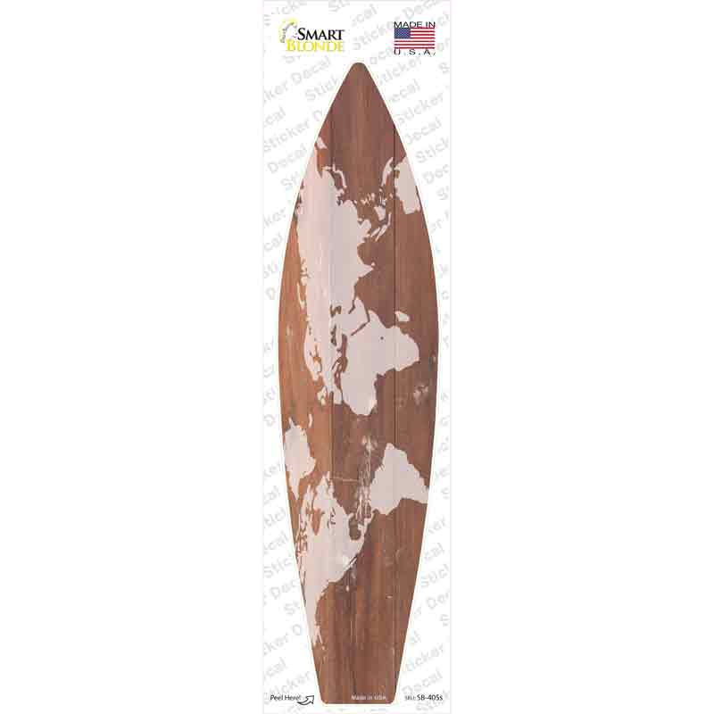 SB-405s-M Old Map Novelty Surfboard Sticker Decal - Medium