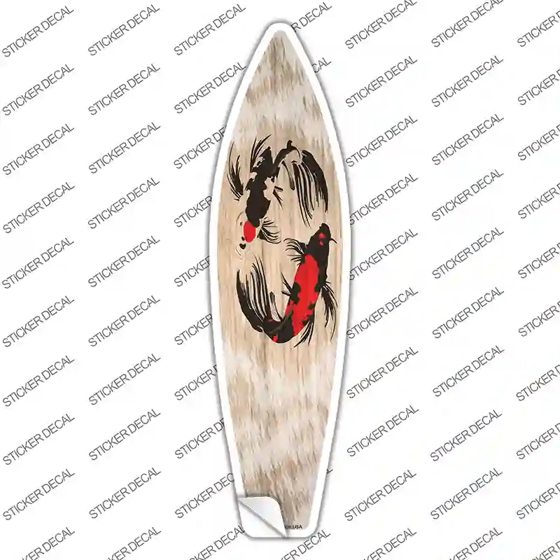 SB-419s-L Koi Fish Novelty Surfboard Sticker Decal - Large