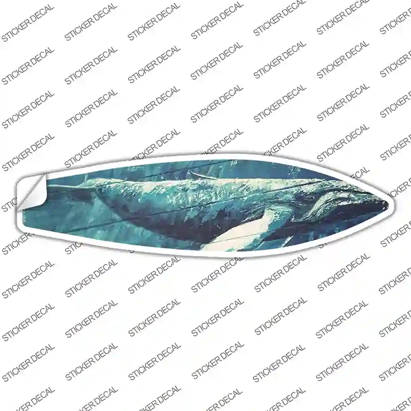 SB-425s-L Whale Underwater Novelty Surfboard Sticker Decal - Large