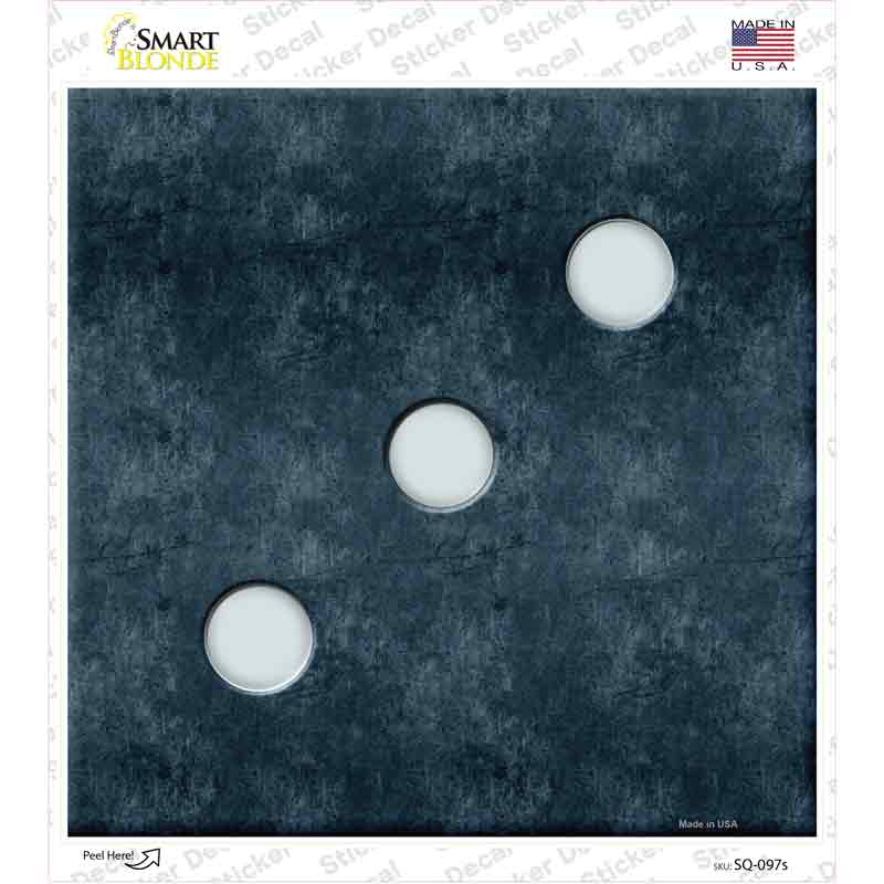 SQ-097s-M Dice Roll 3 Novelty Square Sticker Decal - Medium