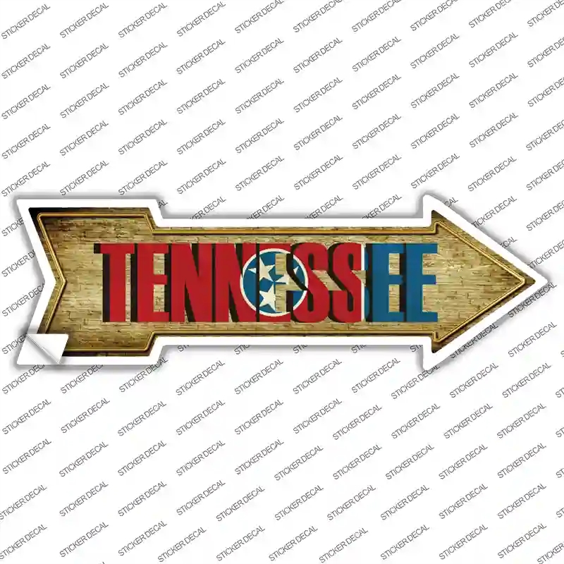 A-235s-S Tennessee Novelty Arrow Sticker Decal - Small