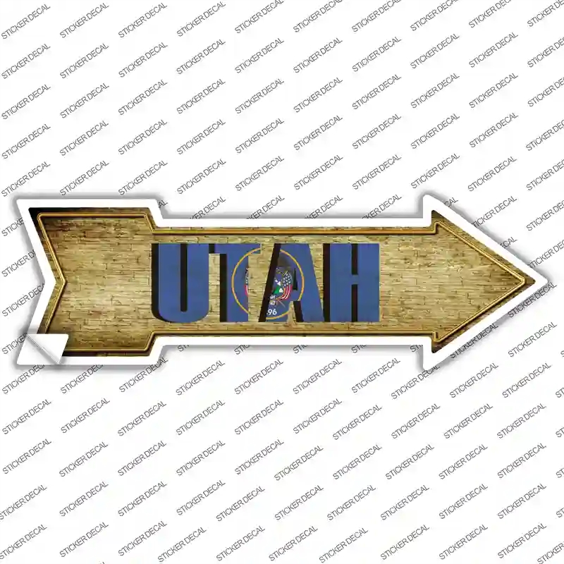 A-237s-S Utah Novelty Arrow Sticker Decal - Small