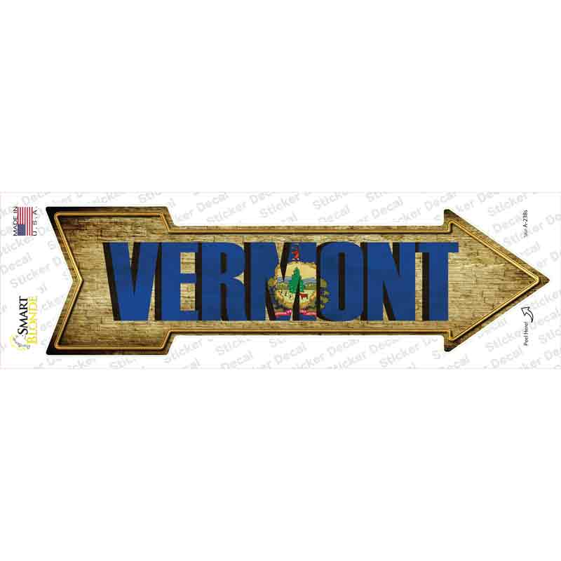 A-238s-M Vermont Novelty Arrow Sticker Decal - Medium