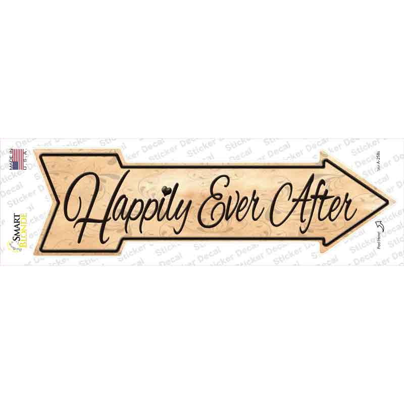 A-258s-M Happily Ever After Novelty Arrow Sticker Decal - Medium