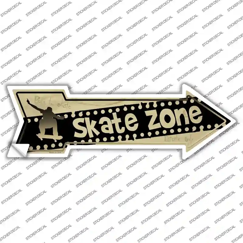 A-264s-L Skater Zone Novelty Arrow Sticker Decal - Large