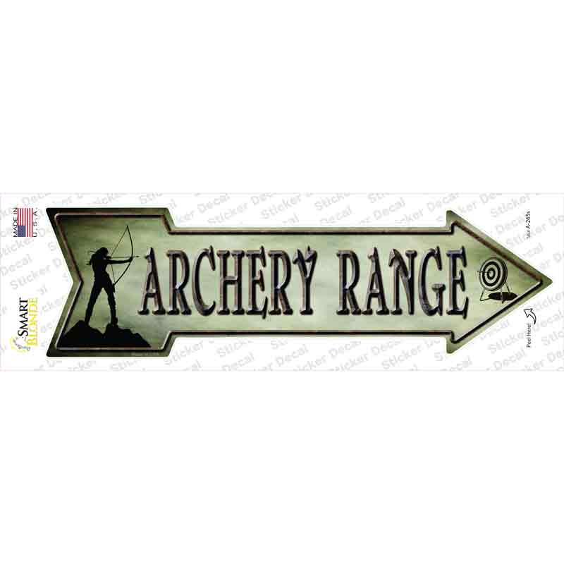 A-265s-M Archery Range Novelty Arrow Sticker Decal - Medium