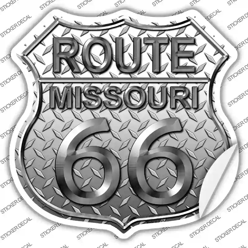 HS-473s-S Route 66 Diamond Missouri Novelty Highway Shield Sticker Decal - Small