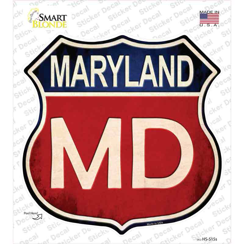 HS-515s-M Maryland Novelty Highway Shield Sticker Decal - Medium