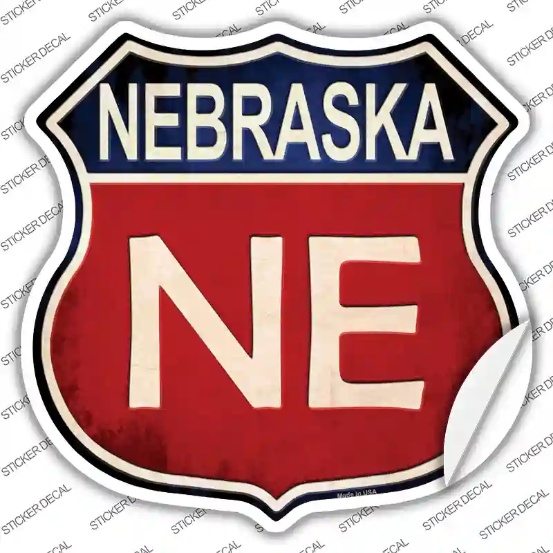HS-522s-L Nebraska Novelty Highway Shield Sticker Decal - Large