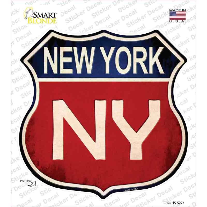 HS-527s-M   York Novelty Highway Shield Sticker Decal - Medium