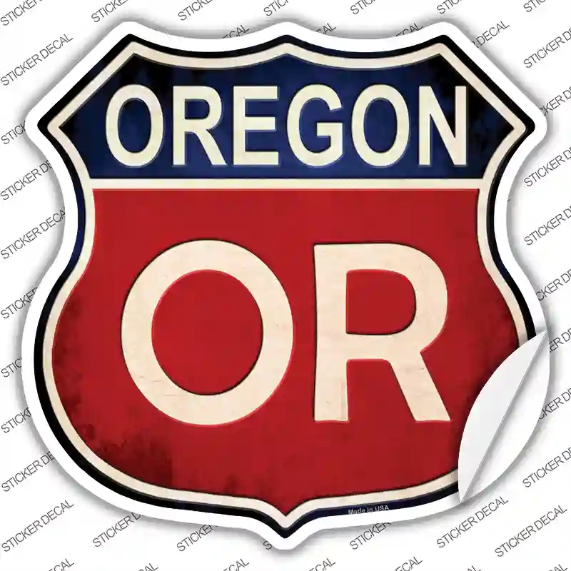 HS-532s-L Oregon Novelty Highway Shield Sticker Decal - Large