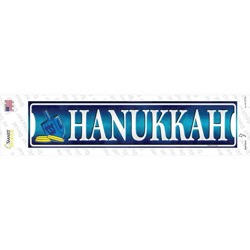 K-1371s-M Hanukkah Novelty Narrow Sticker Decal - Medium