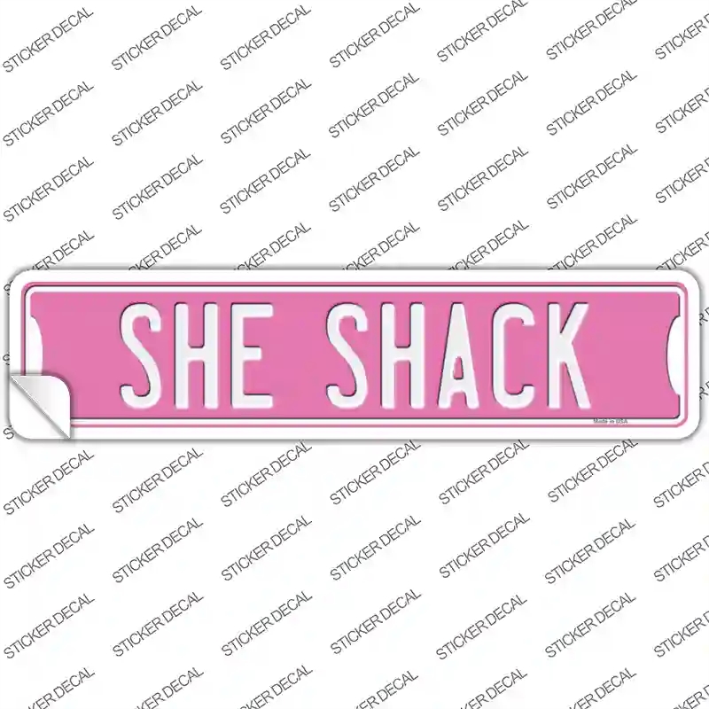 K-1376s-XL She Shack Novelty Narrow Sticker Decal - Extra Large