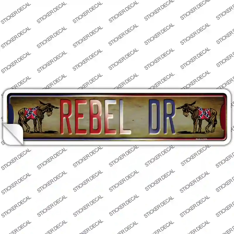 K-1379s-S Rebel Drive Novelty Narrow Sticker Decal - Small