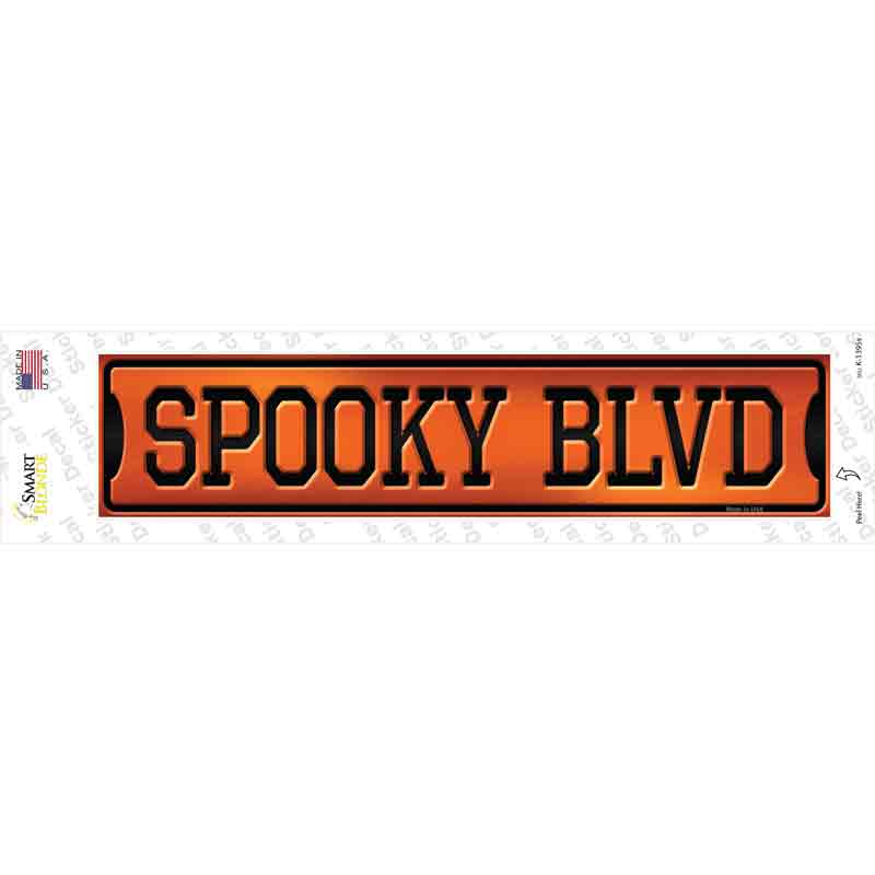 K-1395s-M Spooky Blvd Novelty Narrow Sticker Decal - Medium