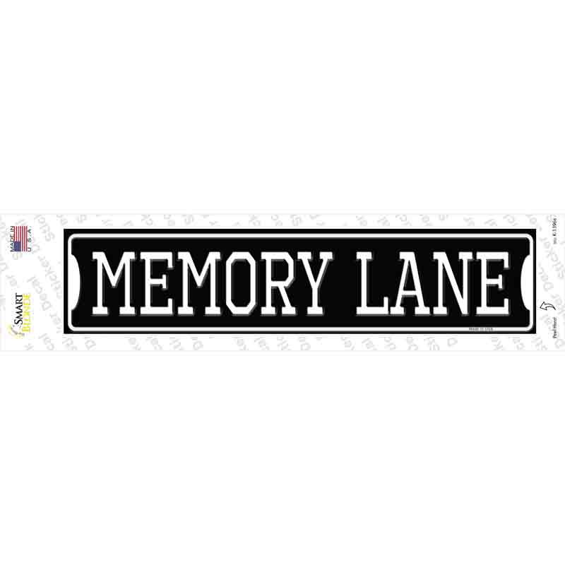 K-1396s-M Memory Lane Novelty Narrow Sticker Decal - Medium