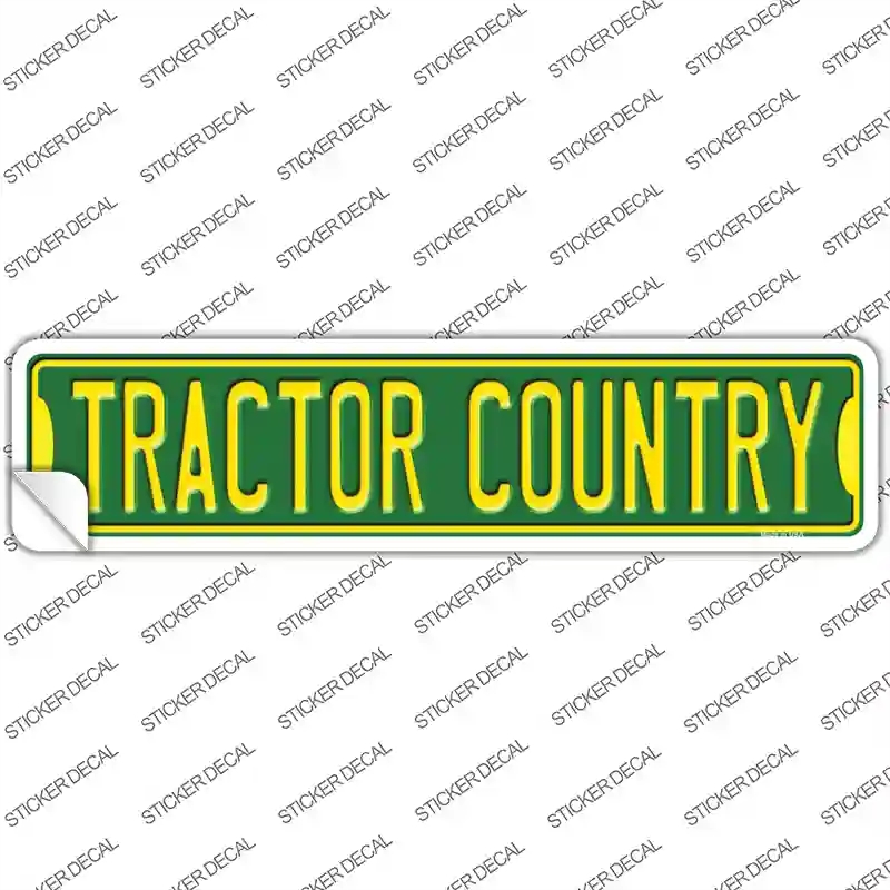 K-1408s-S Tractor Country Novelty Narrow Sticker Decal - Small