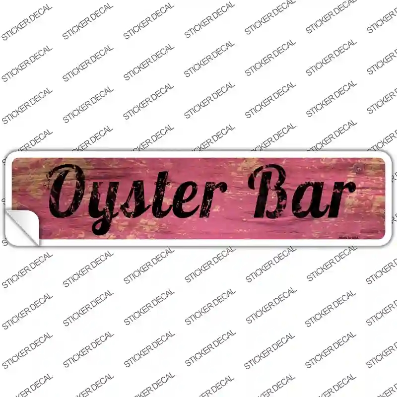K-1417s-S Oyster Bar Novelty Narrow Sticker Decal - Small