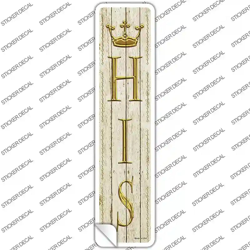 K-1447s-L His Novelty Narrow Sticker Decal - Large