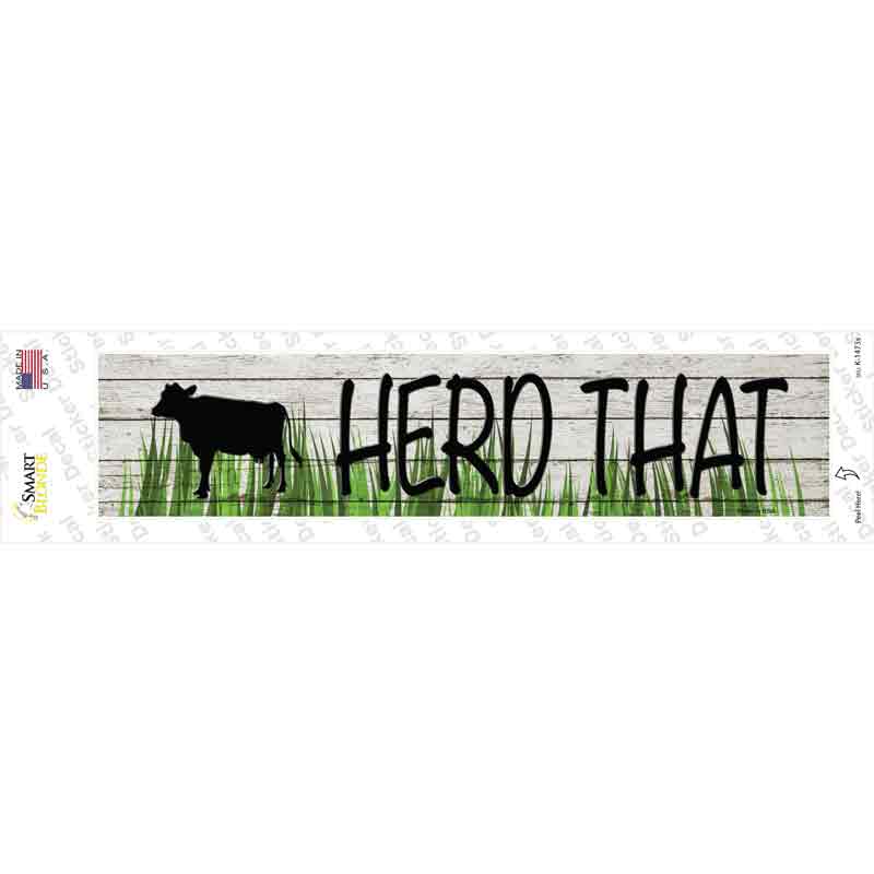 K-1473s-M Herd That Cow Novelty Narrow Sticker Decal - Medium