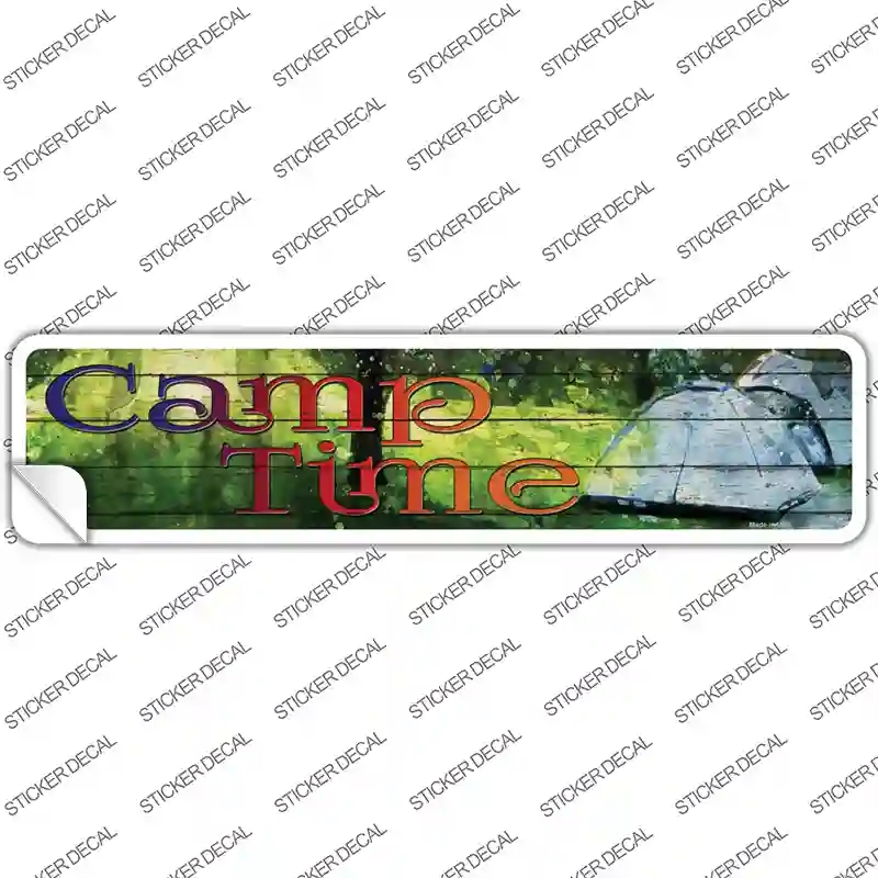 K-1538s-S Camp Time Novelty Narrow Sticker Decal - Small