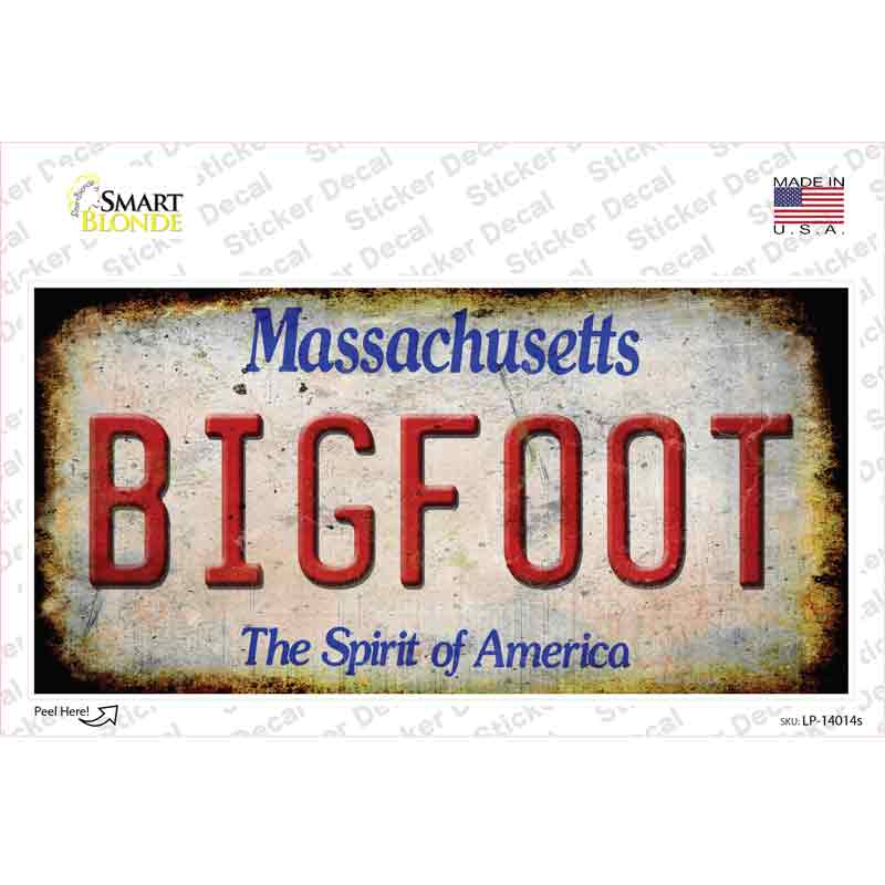 LP-14014s-M Bigfoot Massachusetts Novelty Sticker Decal - Medium