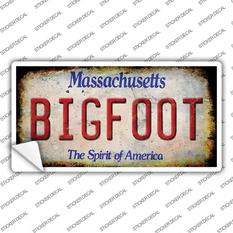 LP-14014s-XL Bigfoot Massachusetts Novelty Sticker Decal - Extra Large