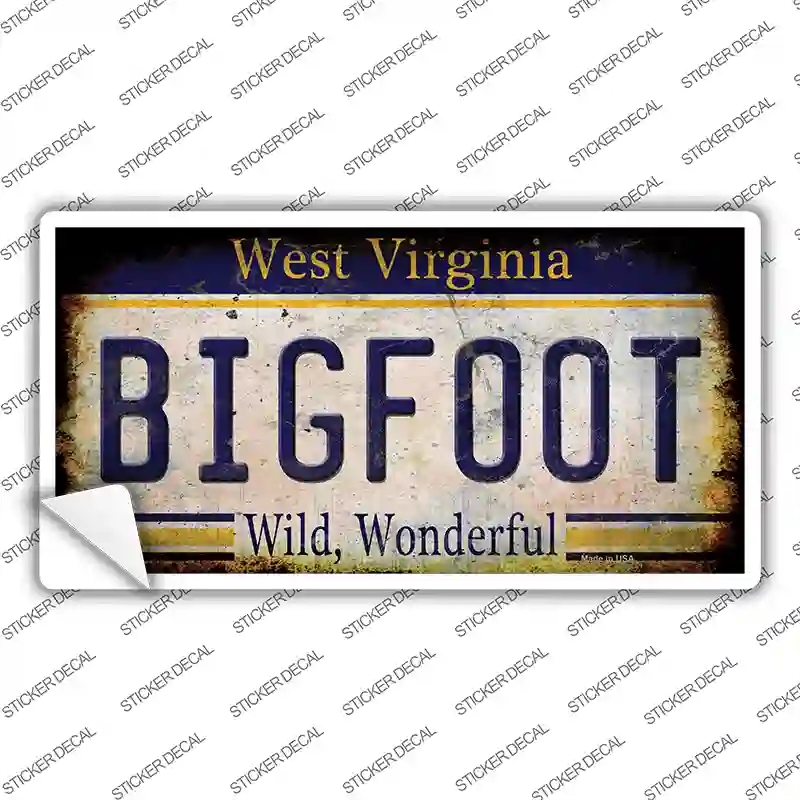 LP-14032s-S Bigfoot West Virginia Novelty Sticker Decal - Small