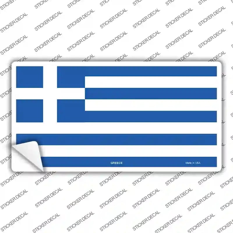 LP-1429s-S Greece Flag Novelty Sticker Decal - Small