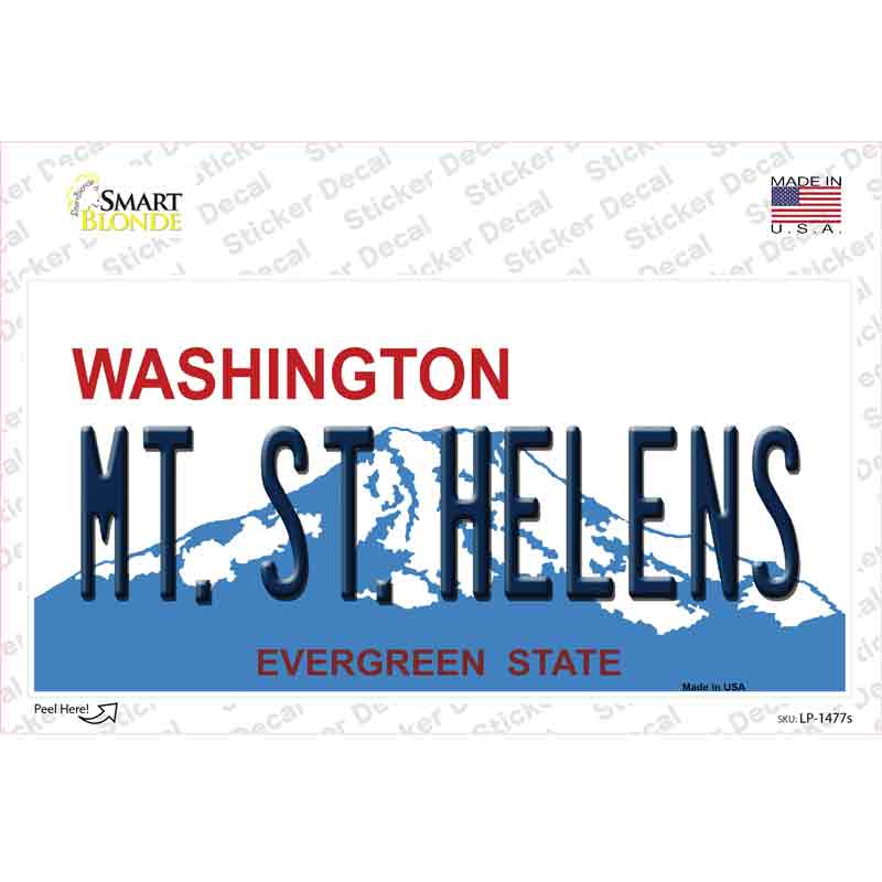 LP-1477s-M Mt St Helens Washington Novelty Sticker Decal - Medium