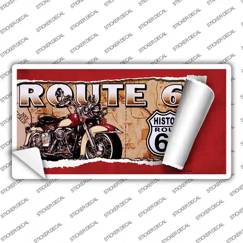 LP-9007s-L Route 66 Mother Road Scroll Novelty Sticker Decal - Large