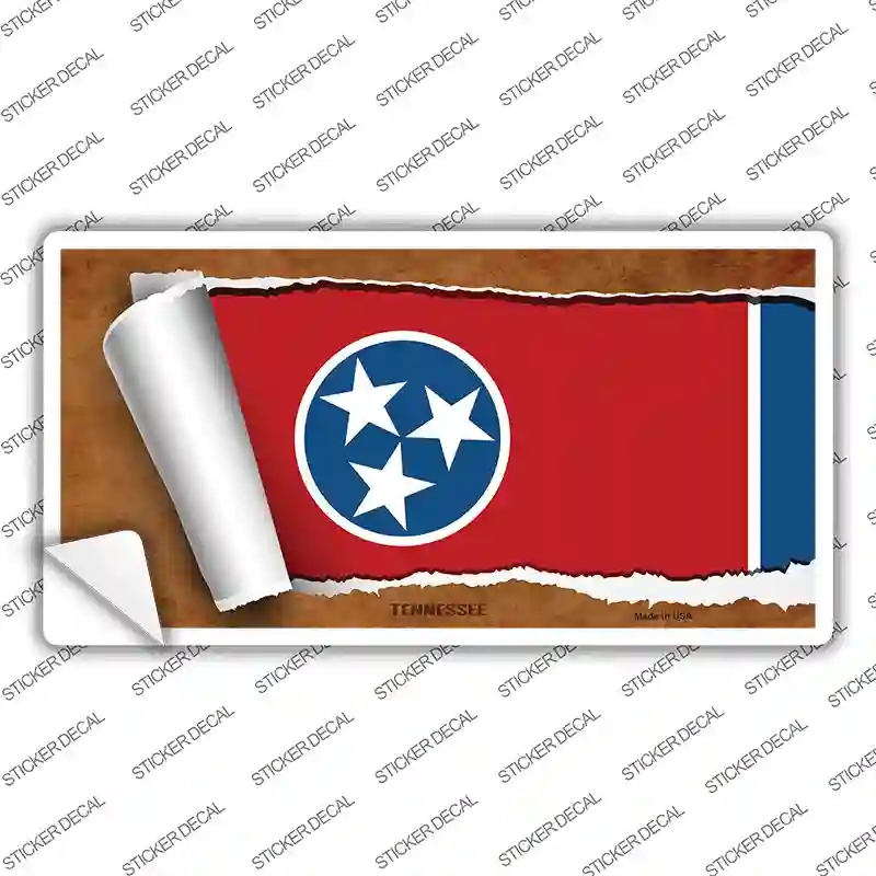 LP-9048s-XL Tennessee Flag Scroll Novelty Sticker Decal - Extra Large