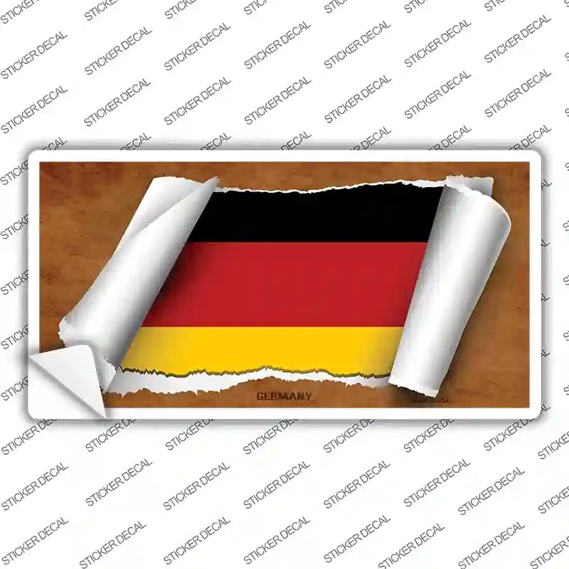 LP-9072s-S Germany Flag Scroll Novelty Sticker Decal - Small